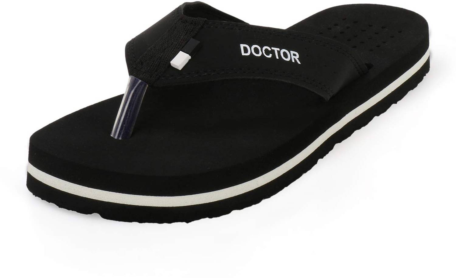 ORTHO JOY Men Doctor Ortho Slippers Black - Image 1