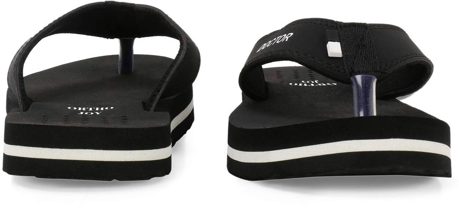 ORTHO JOY Men Doctor Ortho Slippers Black - Image 5