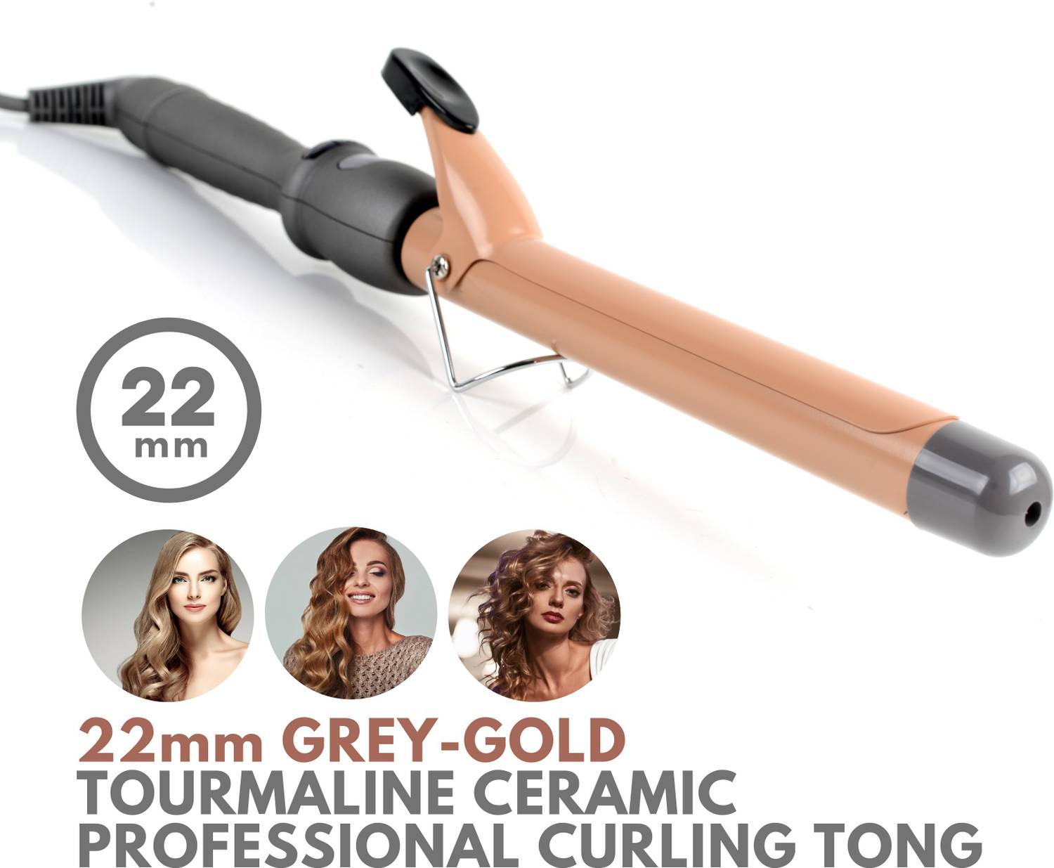 Alan Truman Professional Ceramic Hair Curler - 22mm Electric Hair Curler