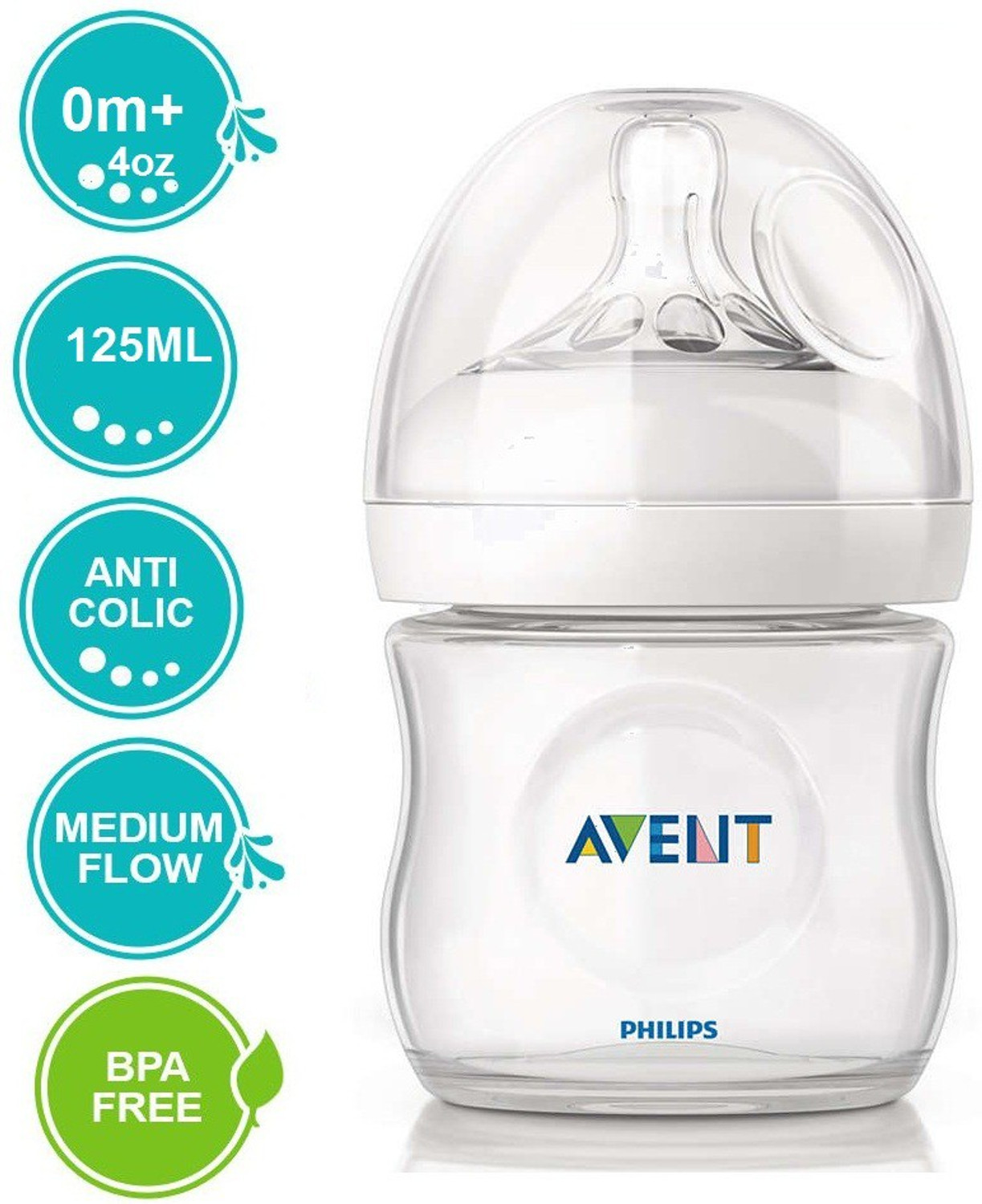 Image of Philips Avent Natural Bottle (Single Pack) - 125 ml
