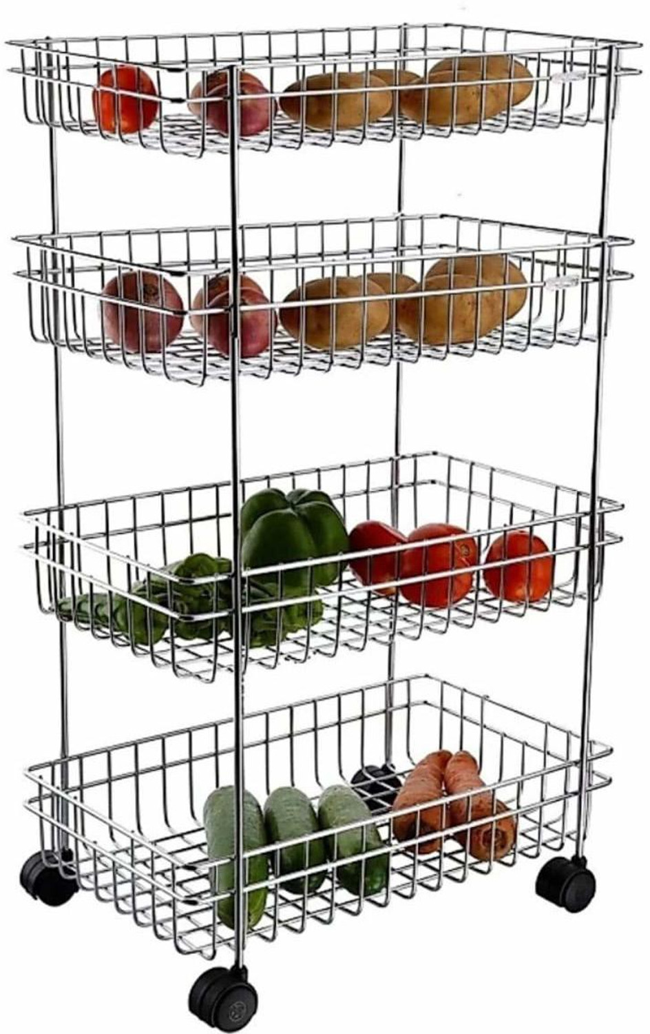 Image of HR BROTHERS ENTERPRISE Steel Kitchen Trolley