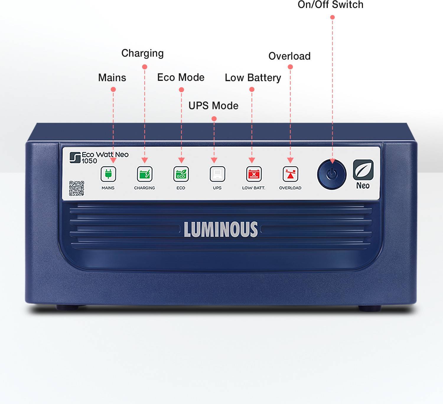 LUMINOUS 1050/12V Square Wave Inverter - Image 5