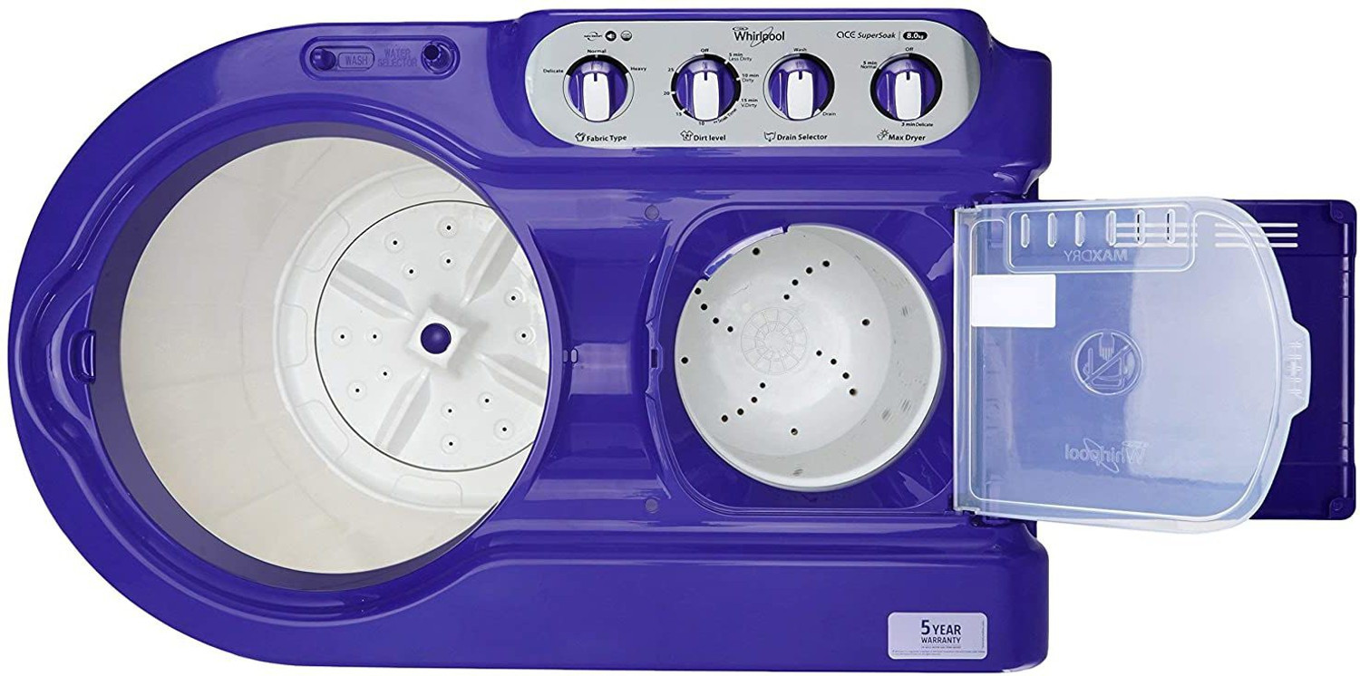 Image of Whirlpool 8 kg Semi Automatic Top Load Washing Machine Purple