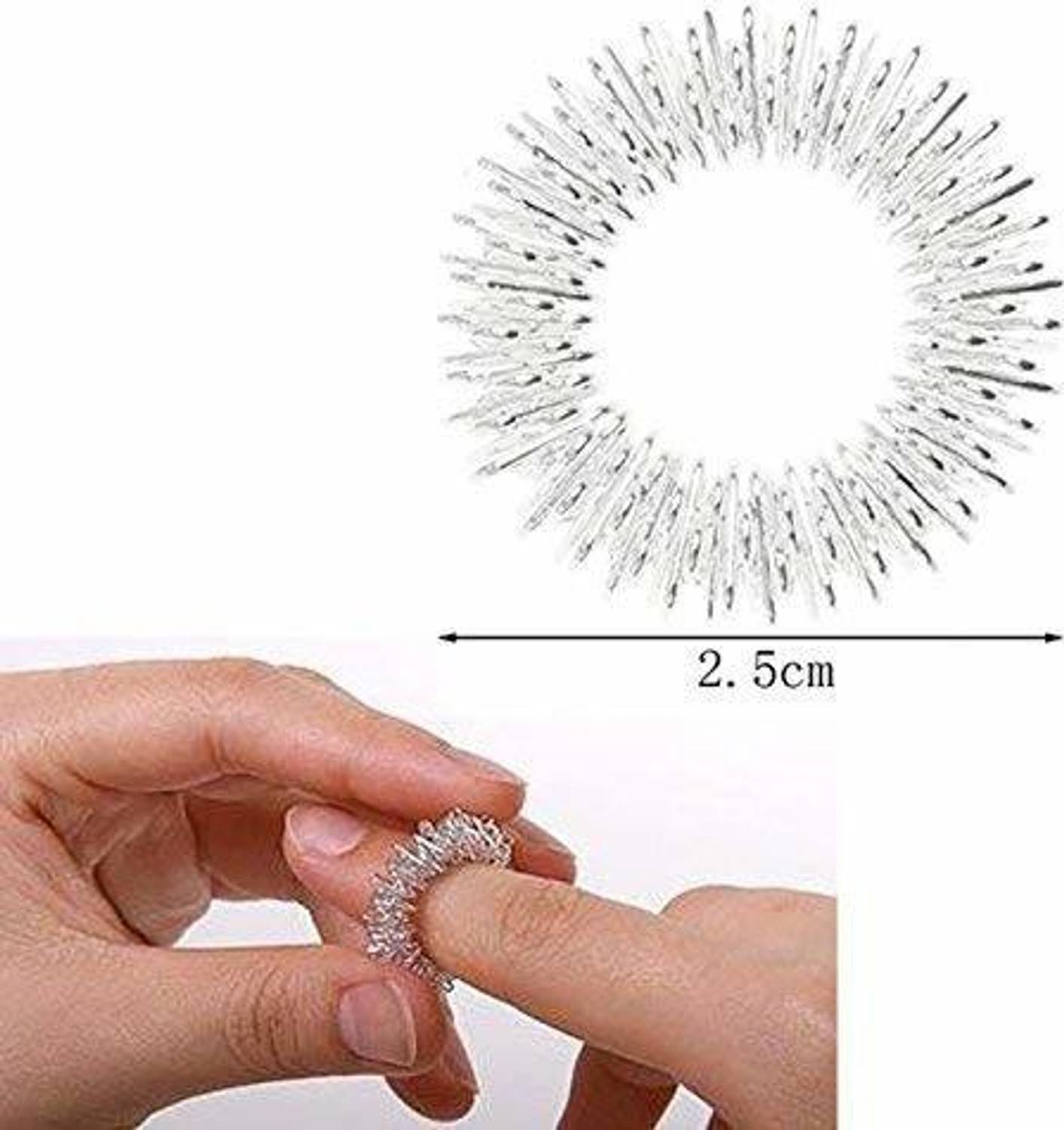 Acs 1056 ACS ACUPRESSURE 2 RING SLIVER MASSAGER Massager