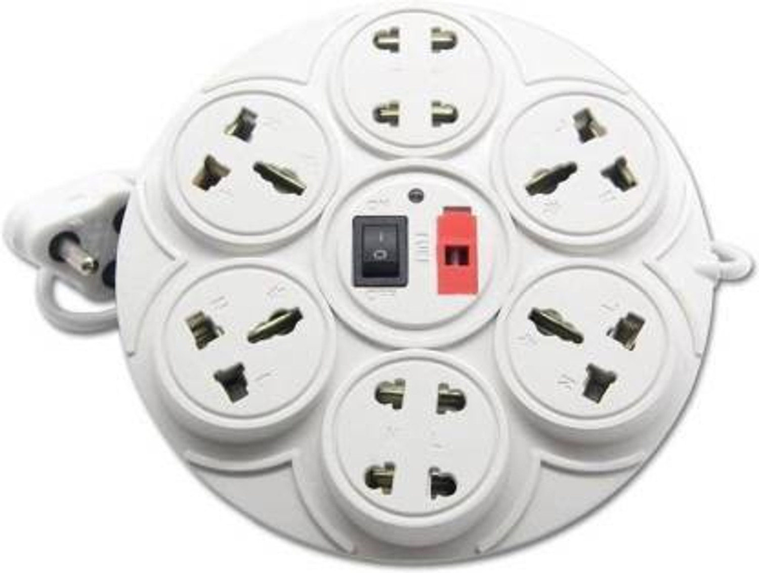 Image of Telsa Electric Round UFO TE-000TE0104 Round 8+1 White 8 Socket Extension Boards