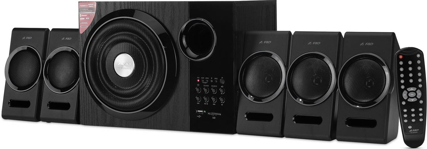 F&D F3000X 80 W Bluetooth Home Theatre (Black, 5.1 Channel)