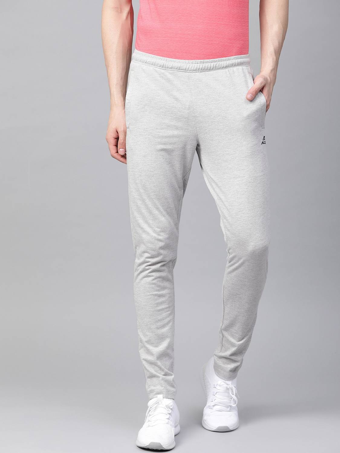 ALCIS Solid Men Grey Track Pants