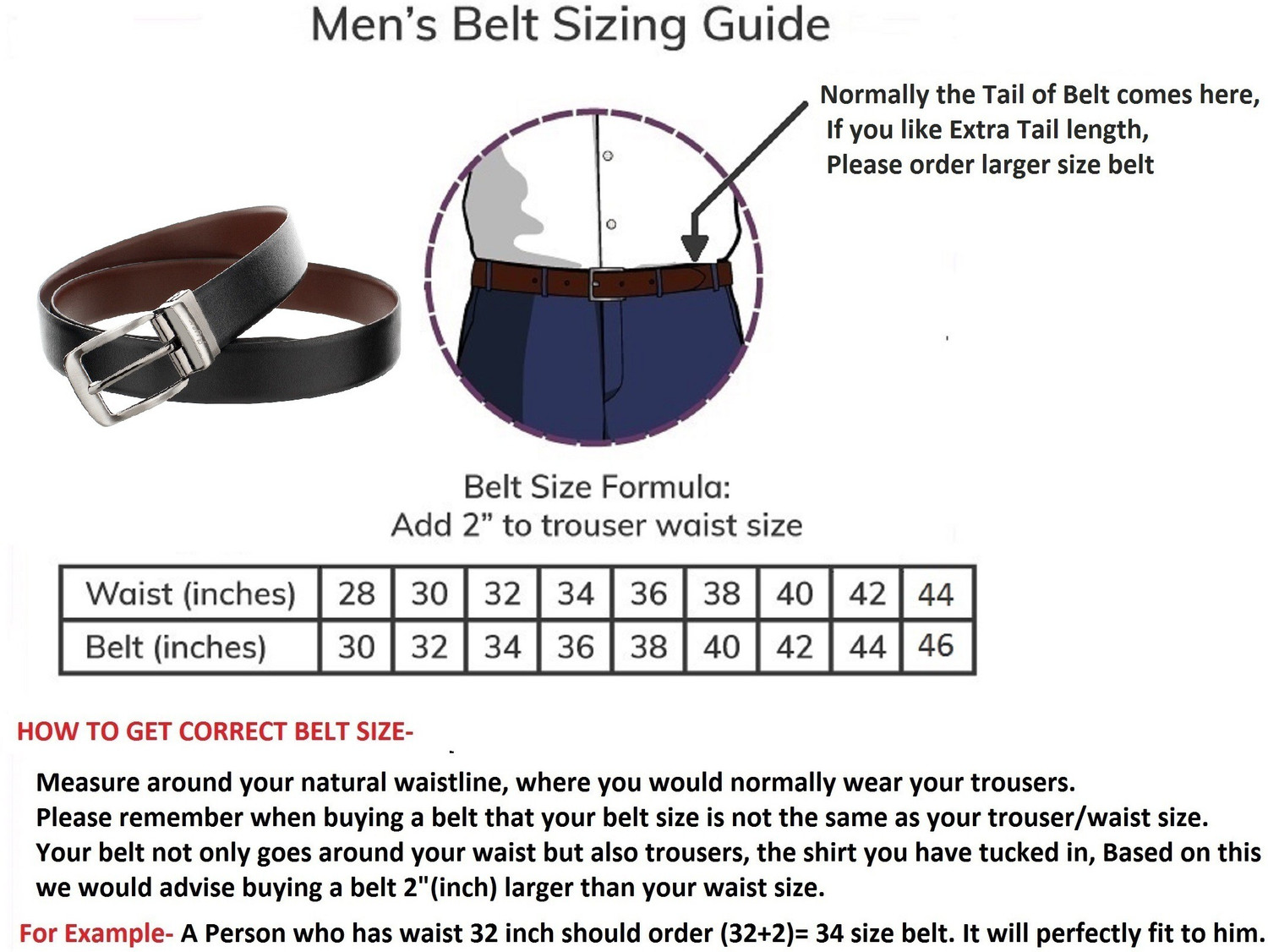 Image of FLYER Men Formal Black, Brown Genuine Leather Reversible Belt
