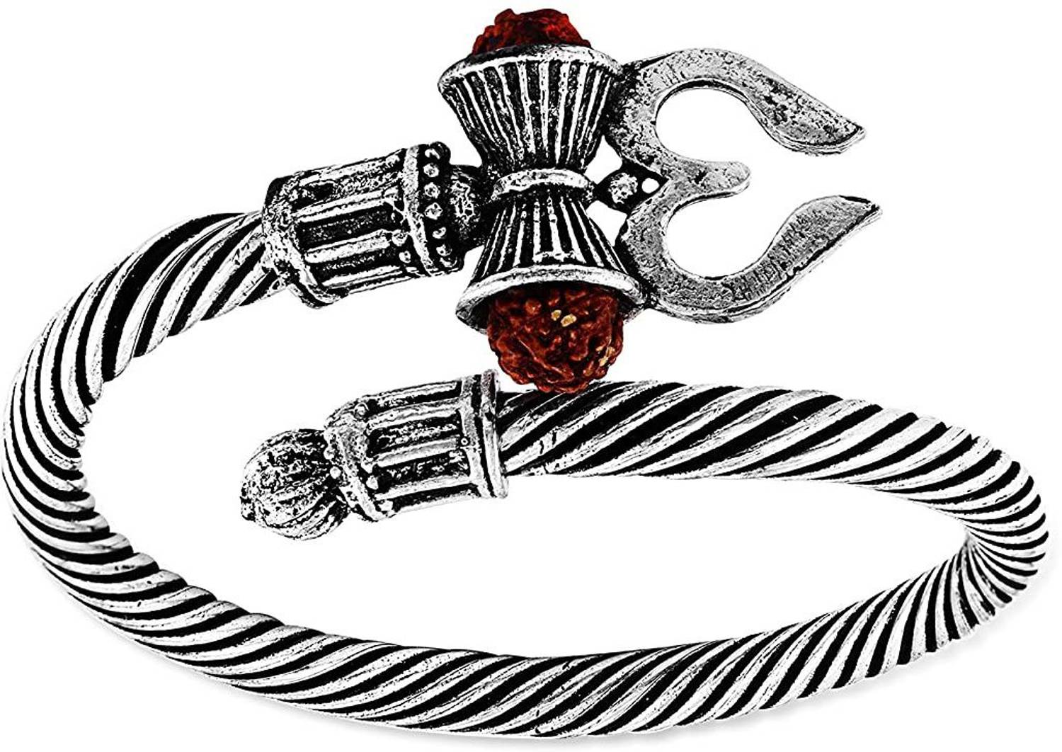 bracelete Brass Beads Silver Kada