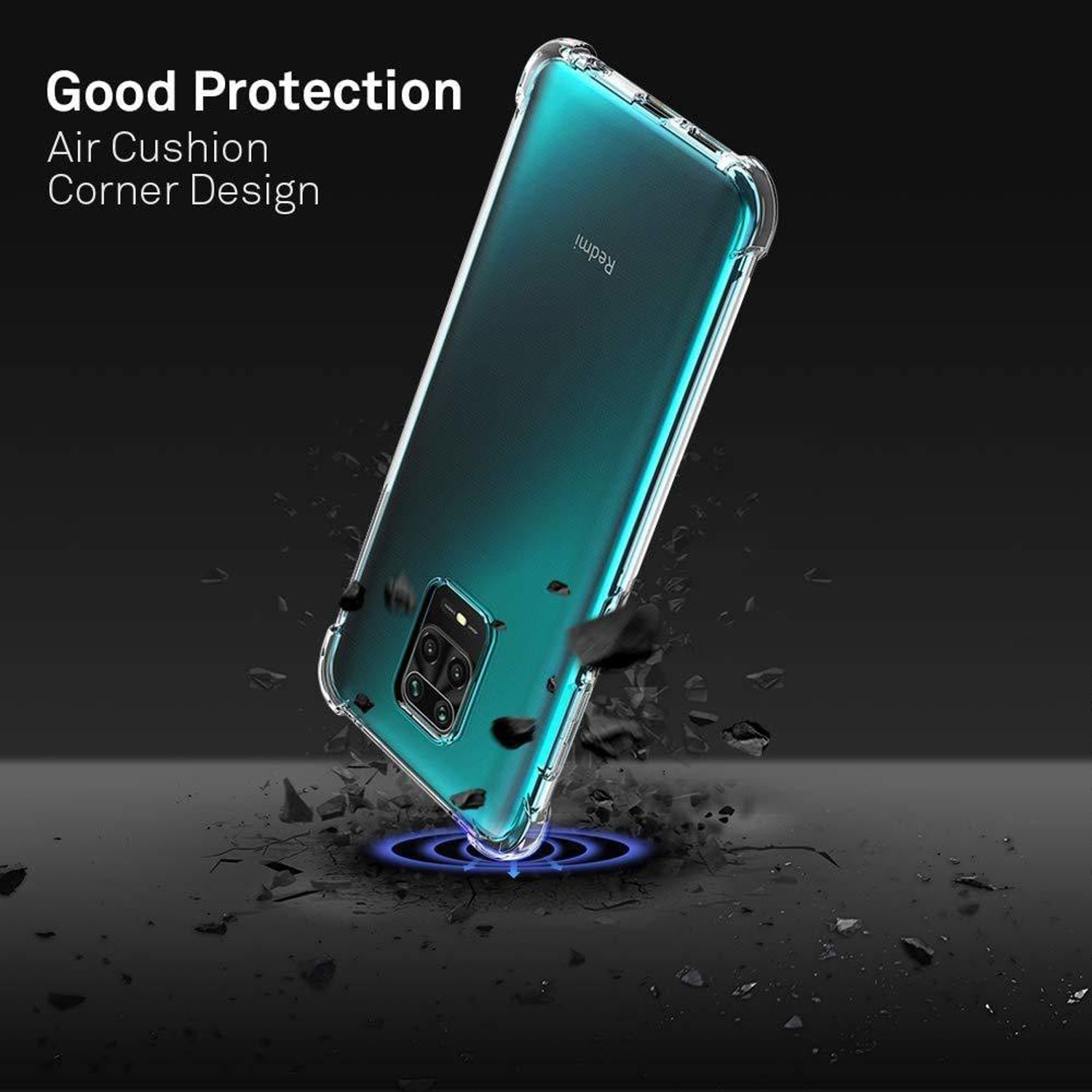Image of RUNICHA Back Cover for Poco M2 Pro, Mi Redmi Note 9 Pro /9 Pro Max