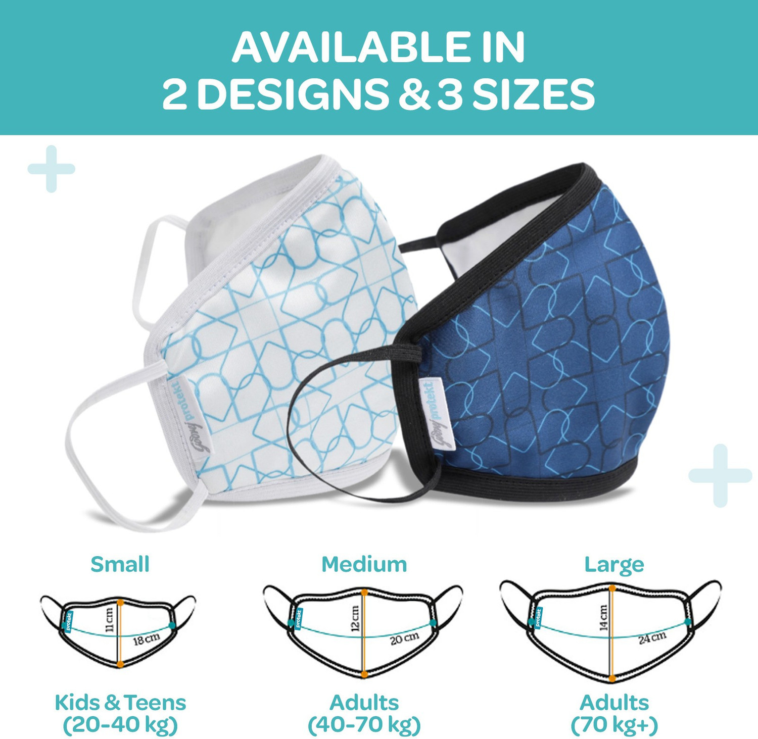 Image of Godrej Protekt P-W95 Reusable Face Mask Small Navy 8901023023514