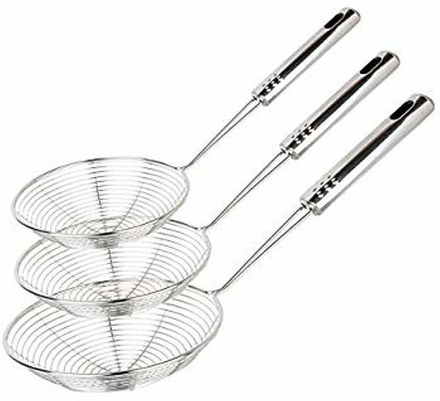 Image of TACHI Stainless Steel Puri Strainer Jhara Deep Frying Basket