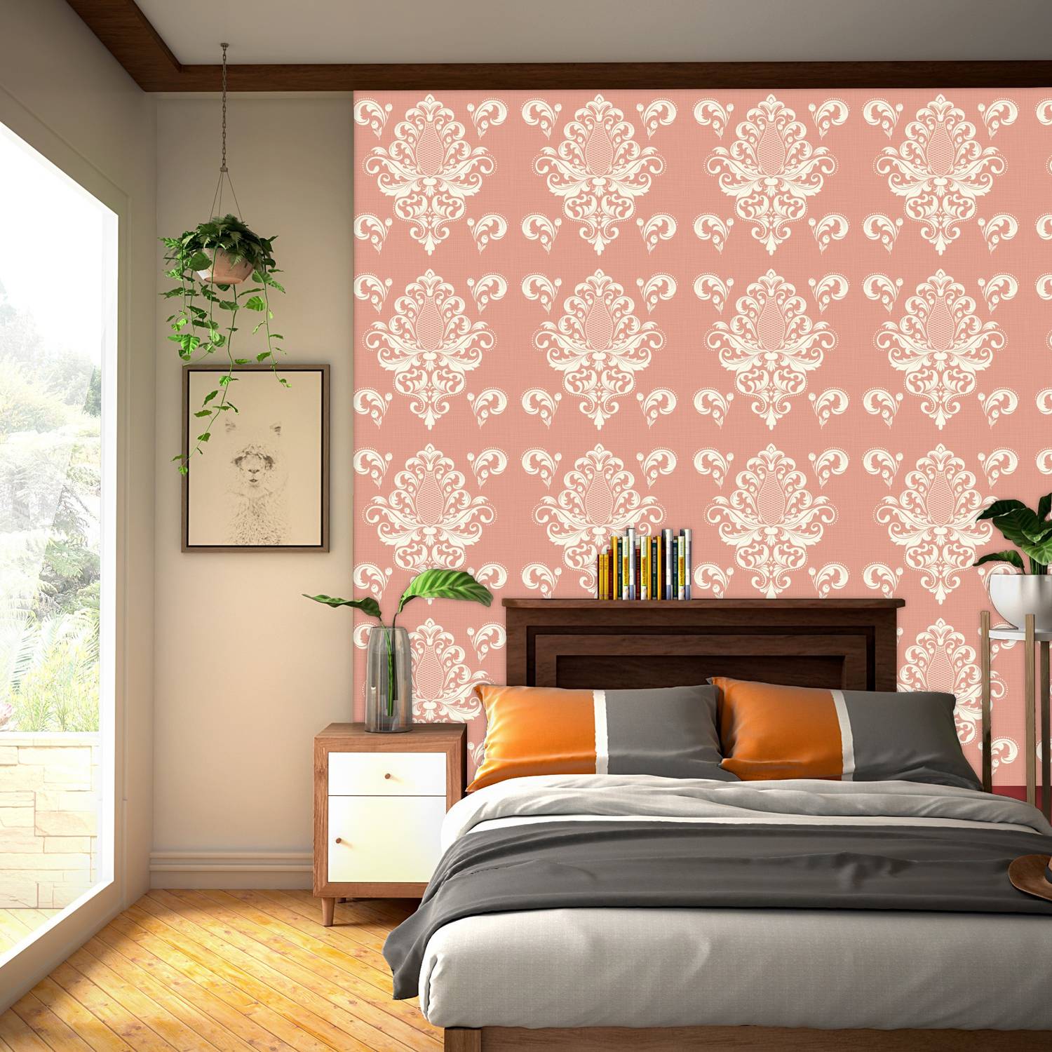 Asian Paints 45 cm EzyCR8 DIY Peel & Stick Wallpaper Ornate Classic Victorian Removable Sticker
