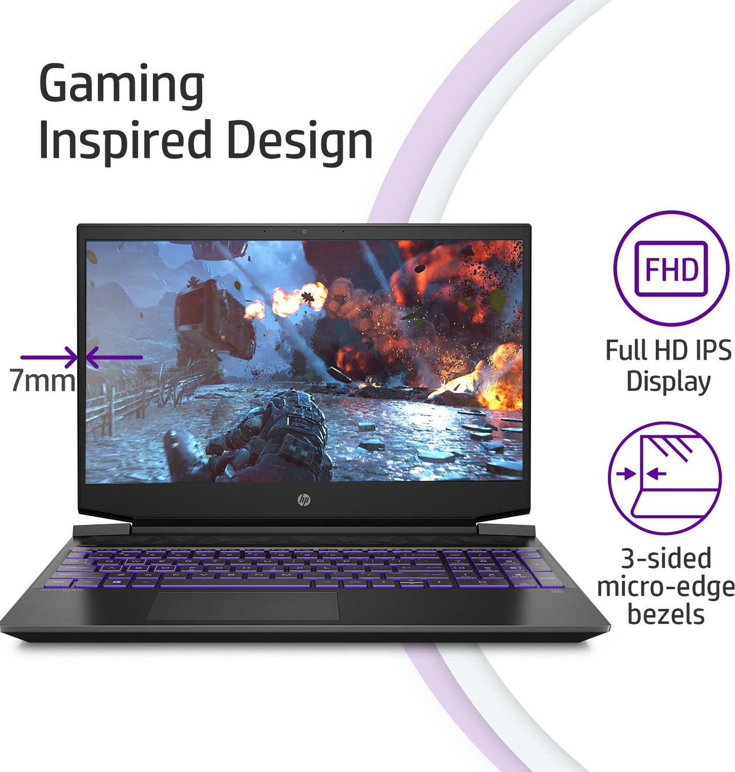 Image of HP Pavilion Gaming AMD Ryzen 5 Quad Core 3550H - (8 GB /1 TB HDD /Windows 10 Home /4 GB Graphics /NVIDIA GeForce GTX 1650) 15-ec0101AX Gaming Laptop