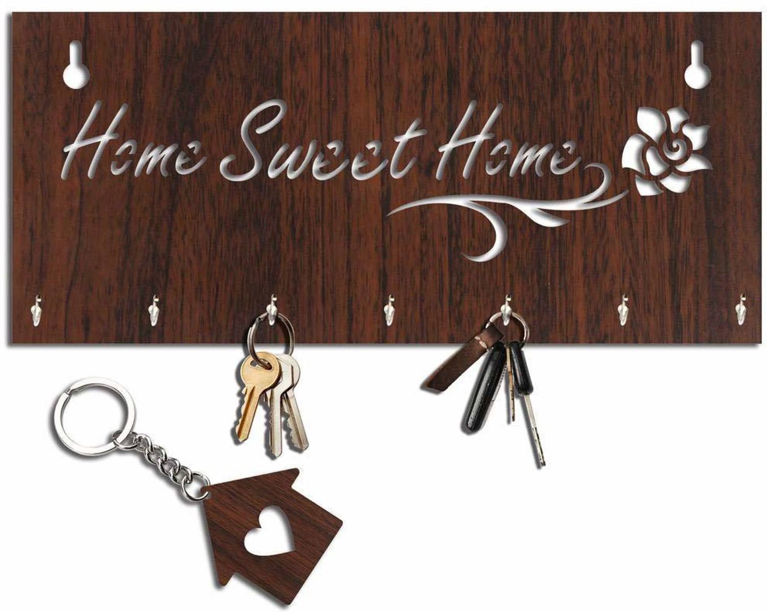 Arpita Crafts Home Sweet Home Wood Key Holder
