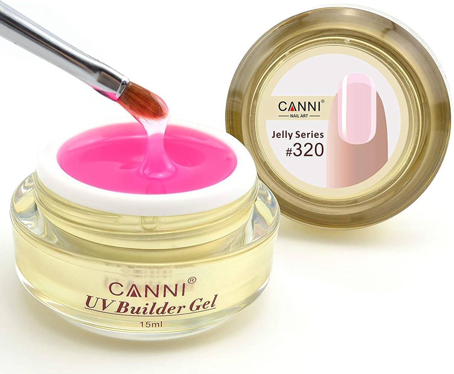 Canni Golden bottle Camouflage thin easy dry UV Soak Off Jelly Nail builder gel extend shaping gel lacquer C_320 C_320
