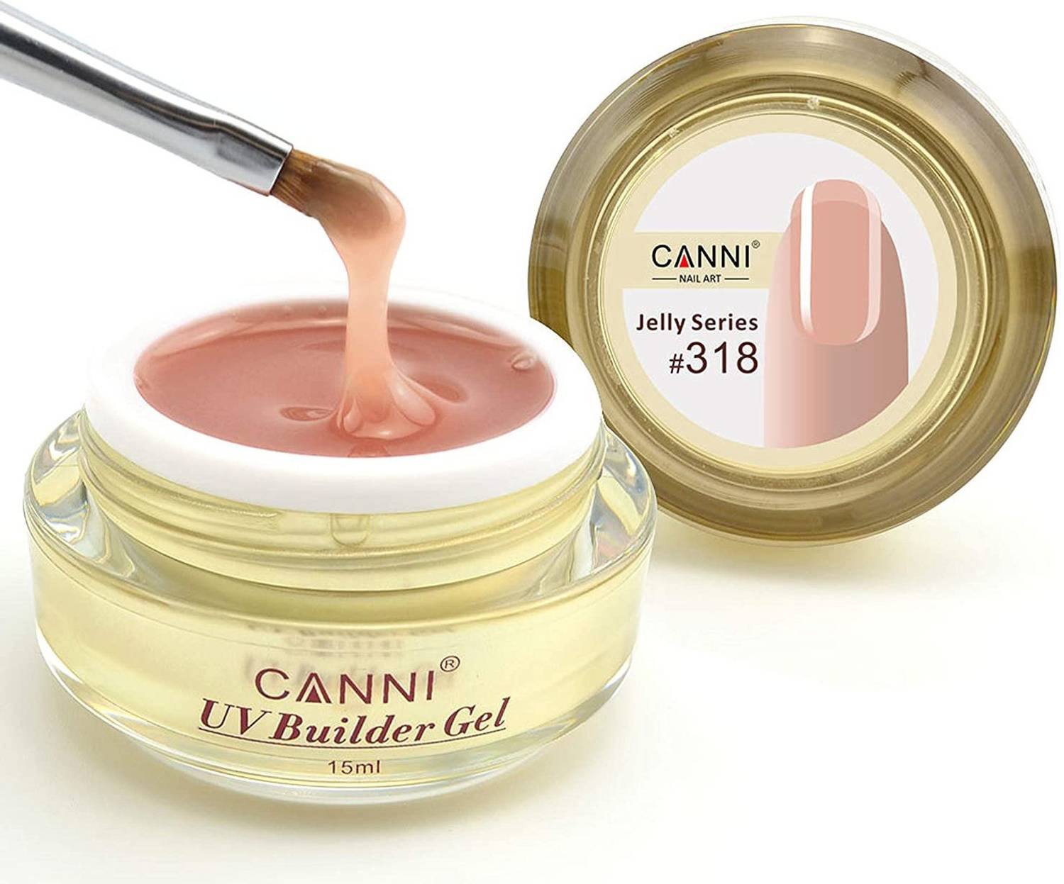 Canni Golden bottle Camouflage thin easy dry UV Soak Off Jelly Nail builder gel extend shaping gel lacquer C_318 C_318