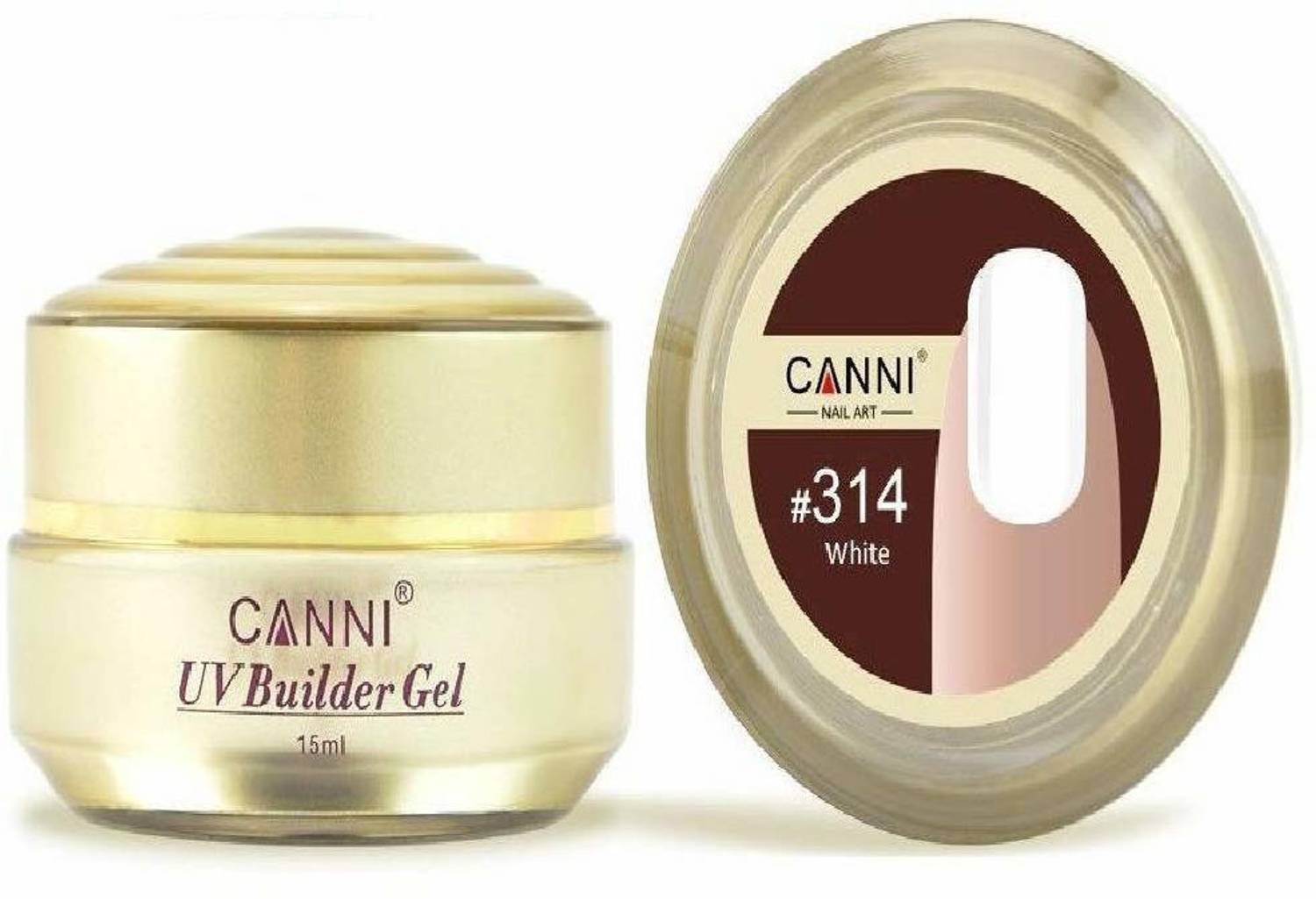 Canni Golden bottle Camouflage thin easy dry UV Soak Off Jelly Nail builder gel extend shaping gel lacquer C_314 C_314_White