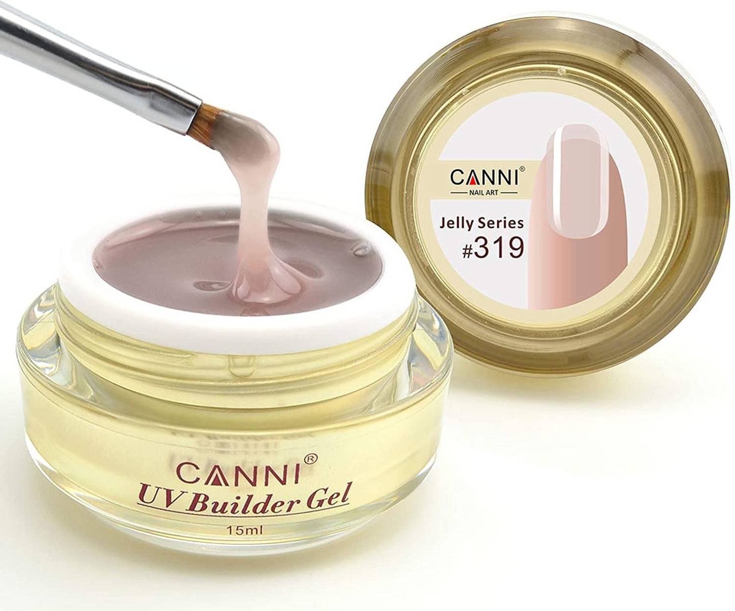 Canni Golden bottle Camouflage thin easy dry UV Soak Off Jelly Nail builder gel extend shaping gel lacquer C_319 C_319