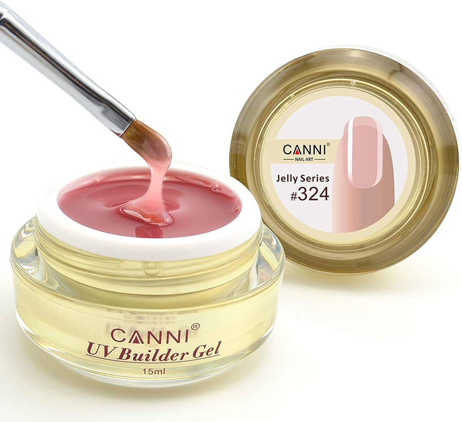 Canni Golden bottle Camouflage thin easy dry UV Soak Off Jelly Nail builder gel extend shaping gel lacquer C_324 C_324