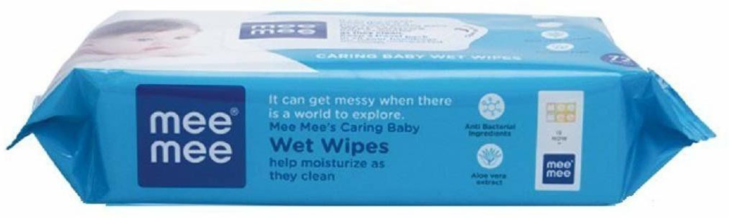 Image of MeeMee Caring Baby Wet Wipes, Aloe Vera