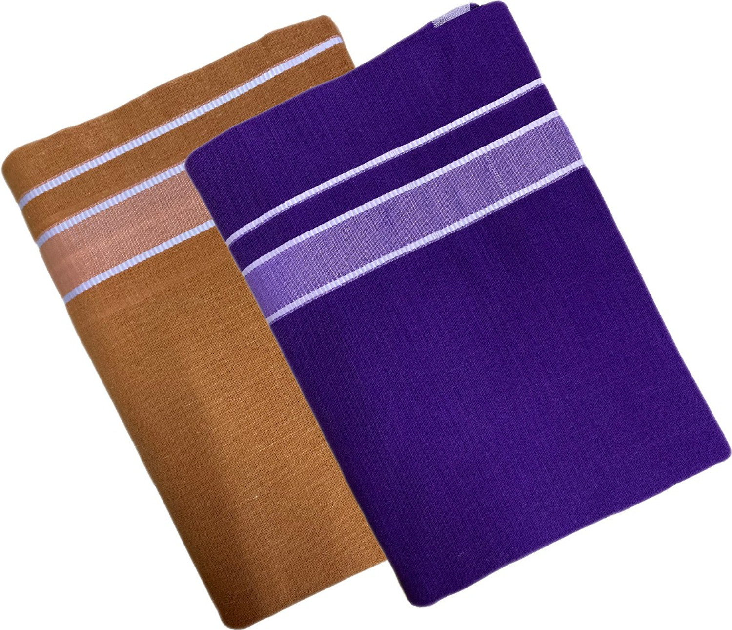 Image of Prakasam Cotton (Premam) kerala style Single (pack of 8) Solid Men Dhoti