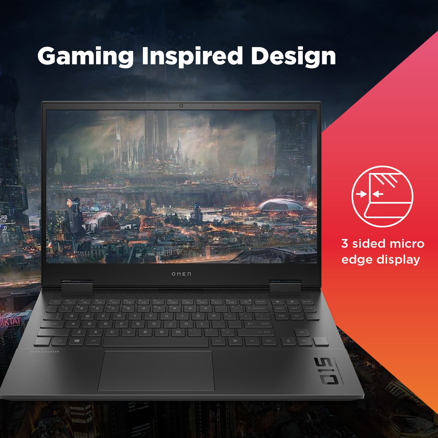 Image of HP Omen AMD Ryzen 7 Octa Core 4800H - (8 GB /512 GB SSD /Windows 10 Home /4 GB Graphics /NVIDIA GeForce GTX 1650 Ti) 15-en0004AX Gaming Laptop
