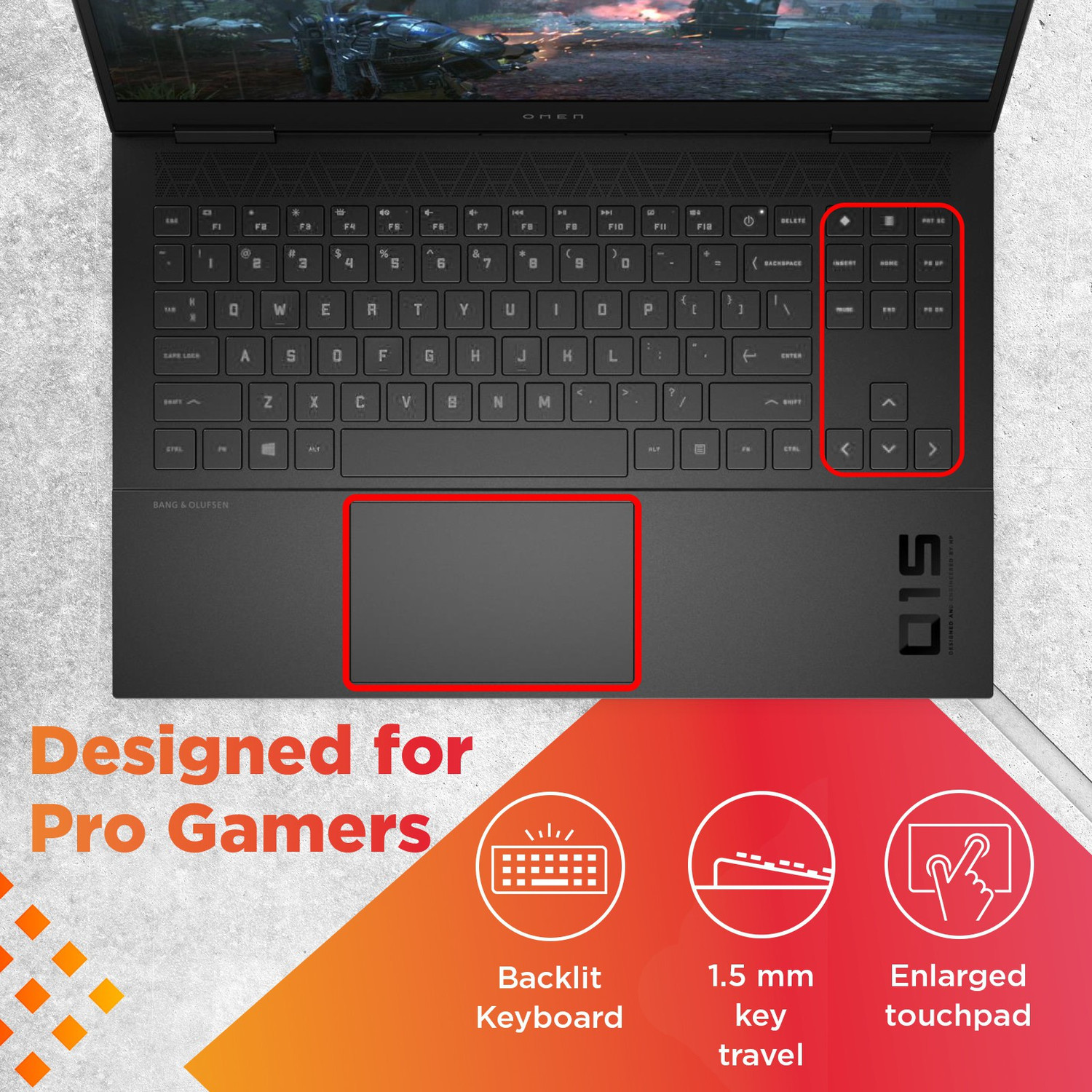 Image of HP Omen AMD Ryzen 7 Octa Core 4800H - (8 GB /512 GB SSD /Windows 10 Home /4 GB Graphics /NVIDIA GeForce GTX 1650 Ti) 15-en0004AX Gaming Laptop
