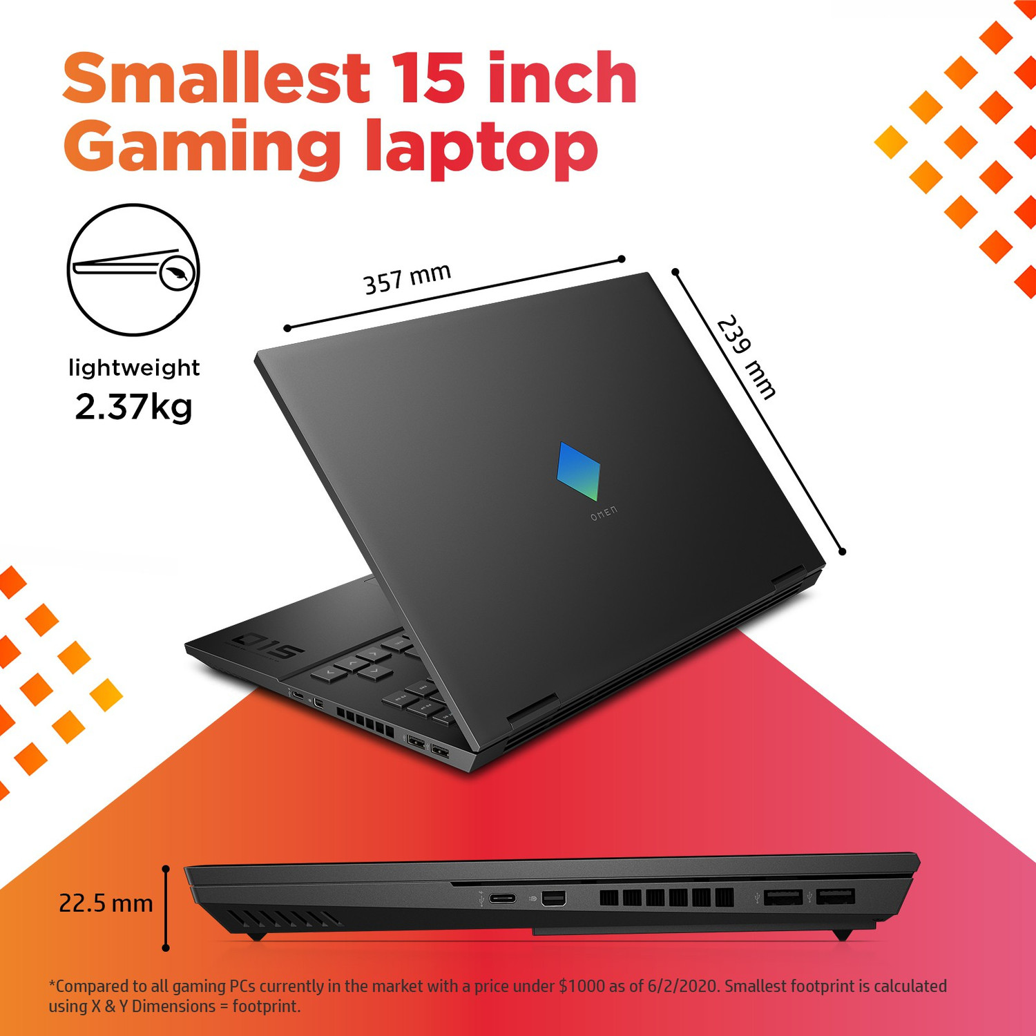 Image of HP Omen AMD Ryzen 7 Octa Core 4800H - (8 GB /512 GB SSD /Windows 10 Home /4 GB Graphics /NVIDIA GeForce GTX 1650 Ti) 15-en0004AX Gaming Laptop