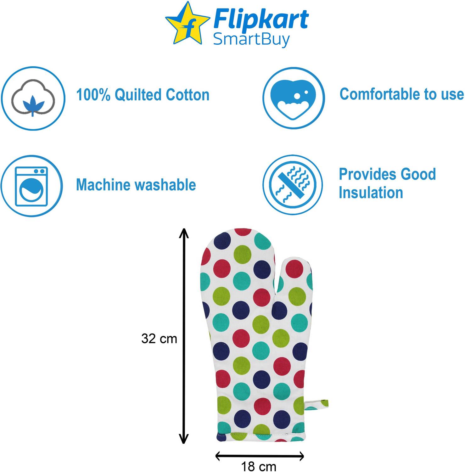 Flipkart SmartBuy Multicolor Cotton Kitchen Linen Set (Pack of 2)