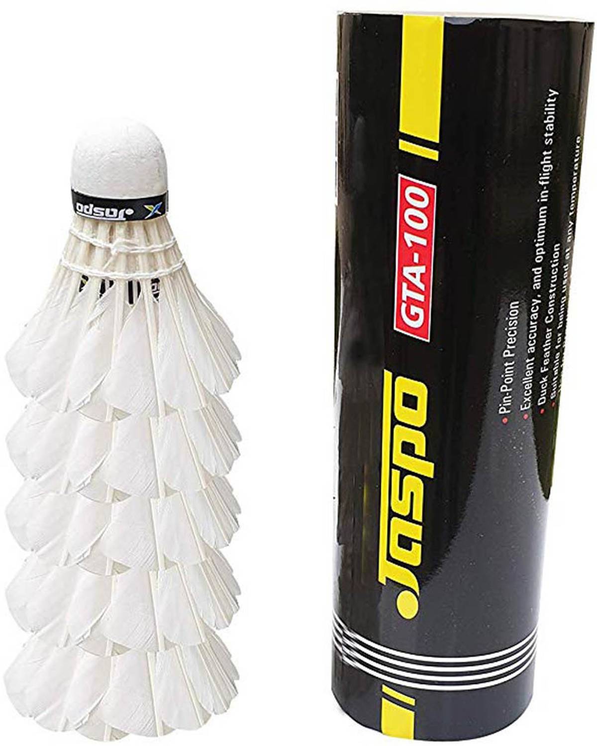 Jaspo GTA-100 Feather Shuttlecocks (Pack of 5) Shuttle Feather Sh