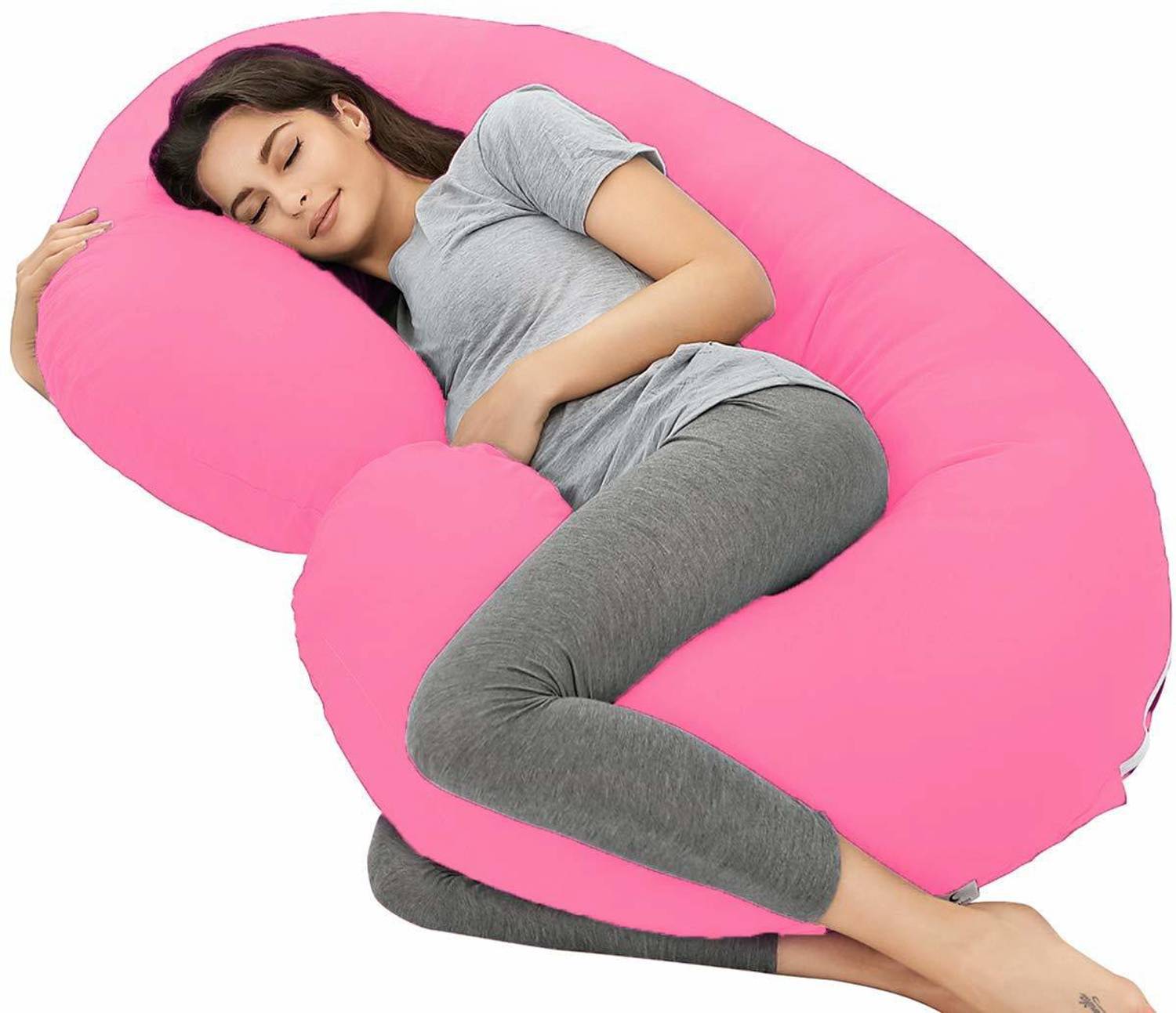 Trikhani Microfibre Pregnancy Pillow Pack of 1 Solid primium Upgrade Model Of Pregnancy Pillow