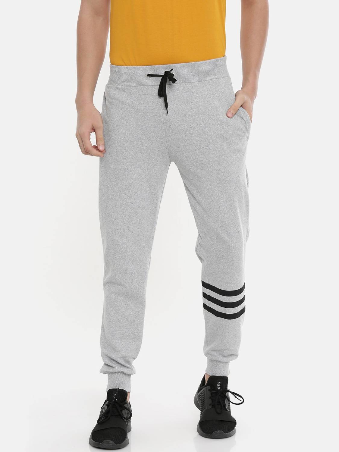 Bushirt Solid Men Grey Track Pants