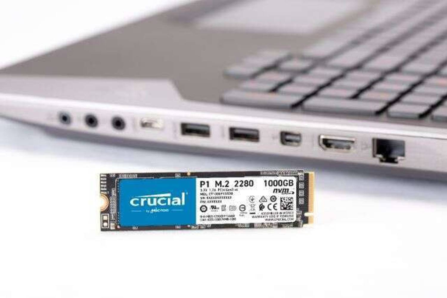 Crucial P2 1 TB Laptop, Desktop Black PCIe NVMe Internal Solid