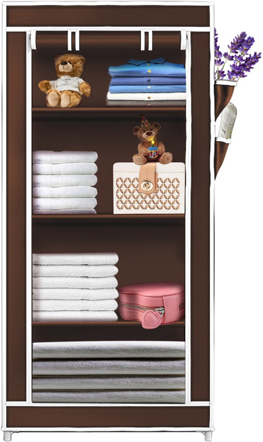 Image of thos 4 Shelves Carbon Steel Collapsible Wardrobe
