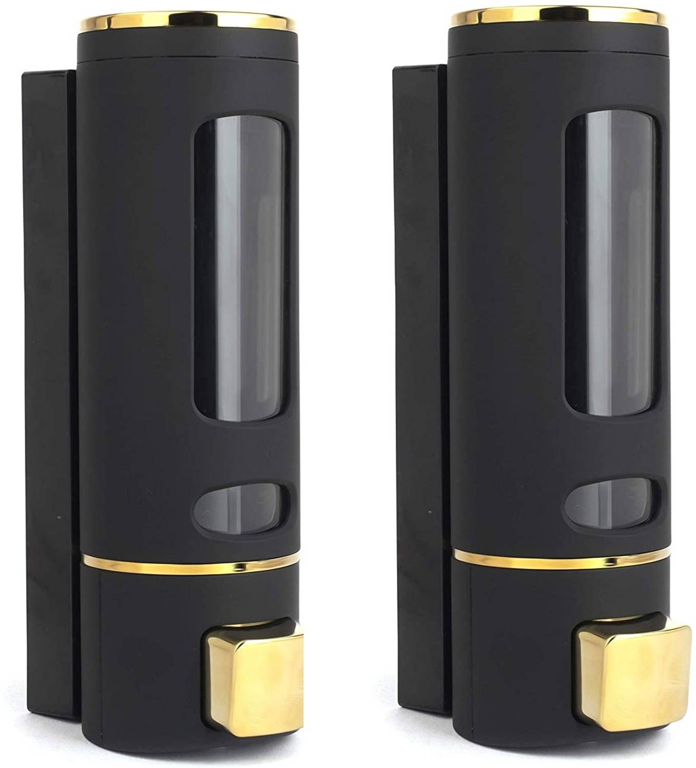 Caisson Black Matte with Golden Chrome Finish 400 ml Lotion, Lotion, Foam, Conditioner, Soap, Shampoo ...