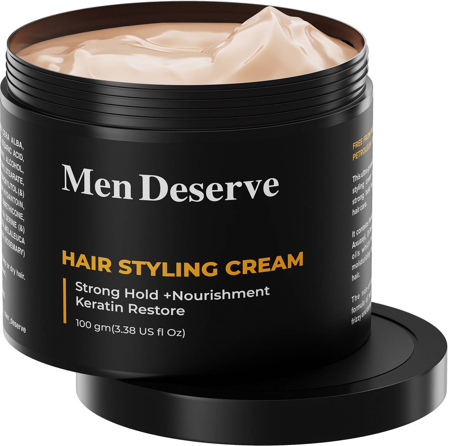 Men Deserve Hair Styling Cream (Strong Hold + Nourishment) - Image 1