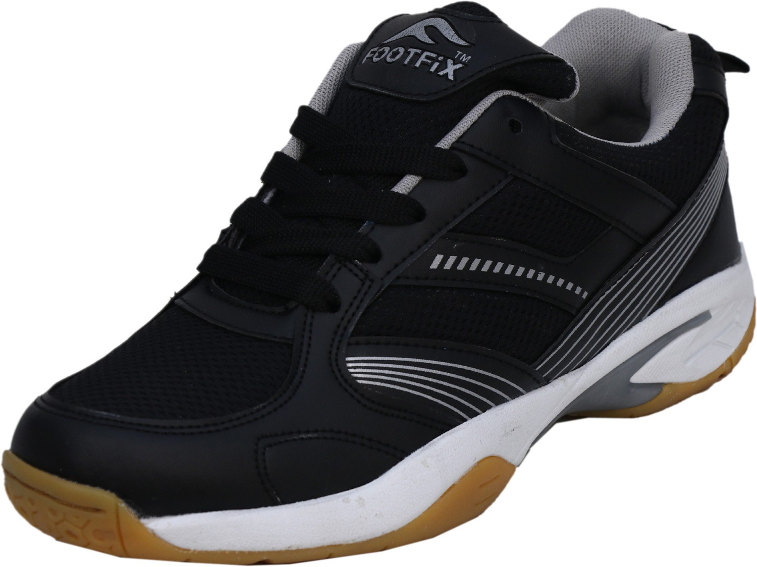 Image of FOOTFIX Men's SPECTRUM Black Badminton Shoes For Men Badminton Shoes For Men