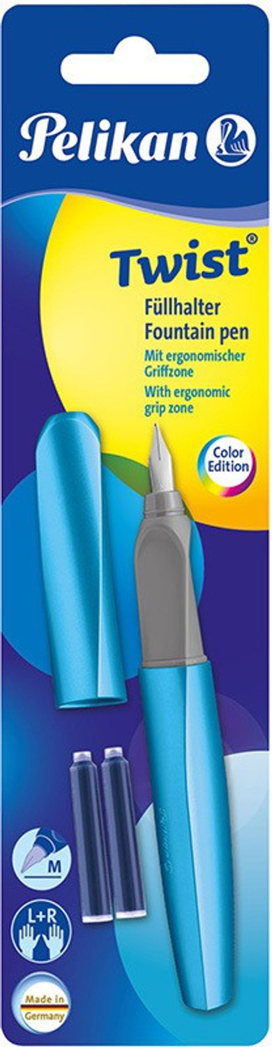 Image of Pelikan Frosted Blue + 2 TP /B Blister Fountain Pen