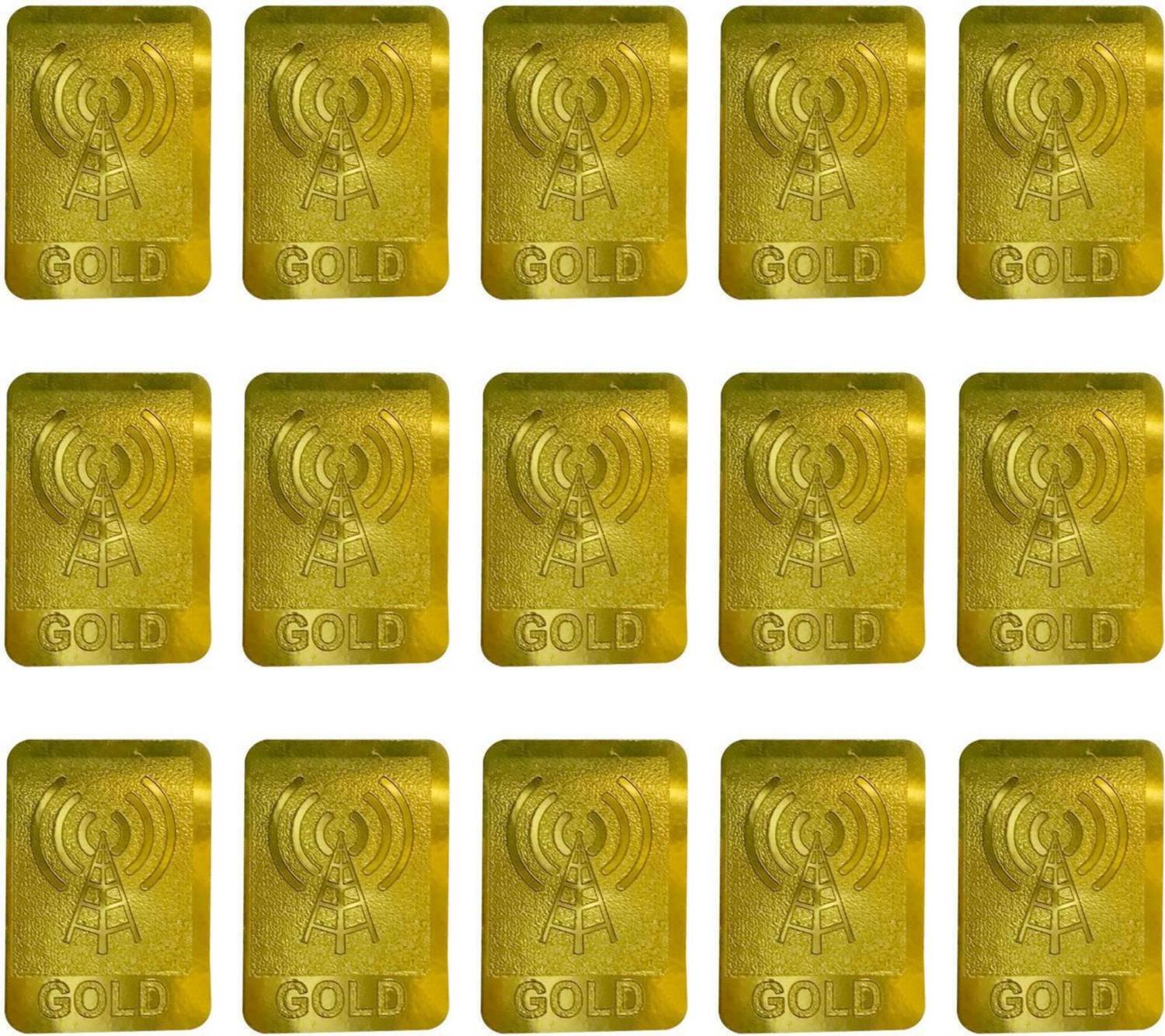 AirSoft Anti Radiation Gold (Pack of 15) Family Pack Anti-Radiation Sticker