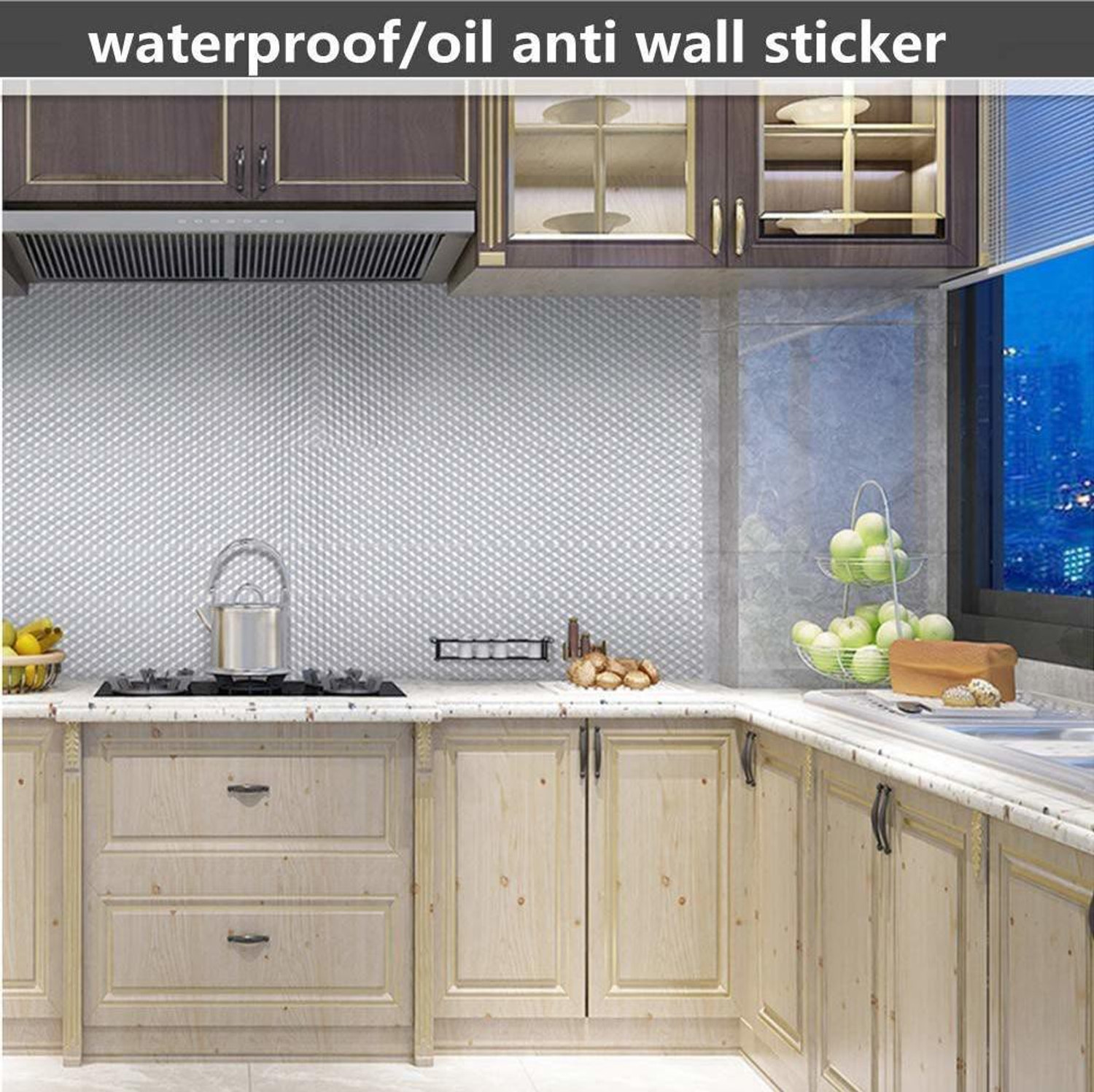 Image of Splendid 200 cm self-Adhesive Aluminium Wallpaper for Walls Home Decore 200 x 60 cm Self Adhesive Sticker