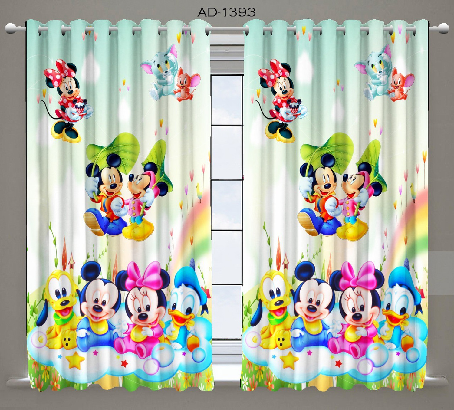 Image of Koli Trading 152 cm (5 ft) Window Polyester Curtain (Pack Of 2)