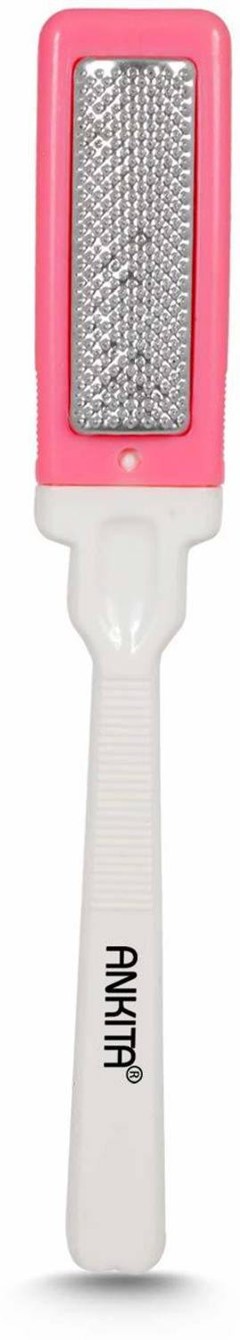 Ankita Pedicure Foot File Callus Remover - Foot Rasp Surgical Grade Stainless Steel Foot Scrubber for Wet and Dry Feet with Brush On Back Side