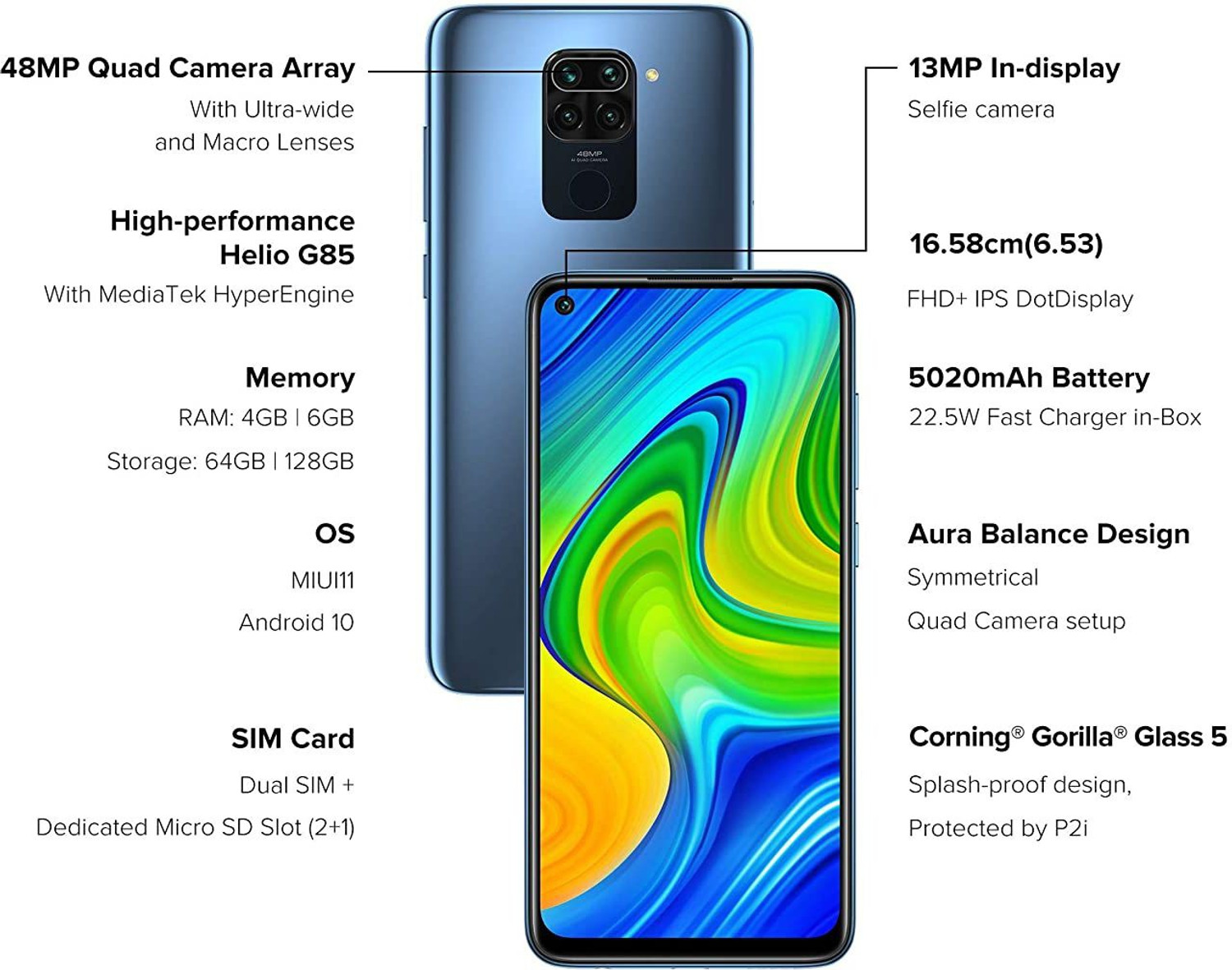 Image of REDMI Note 9 (Pebble Grey, 64 GB)