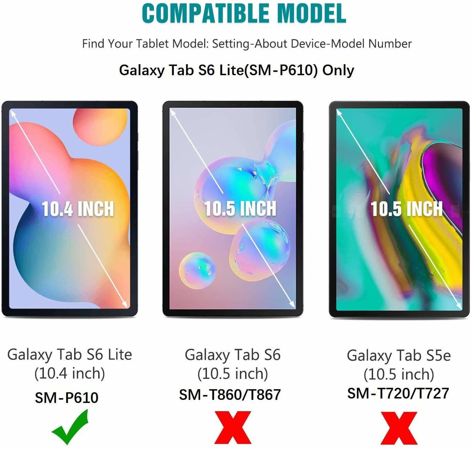 Image of MOBIVIILE Edge To Edge Tempered Glass for Samsung Galaxy Tab S6 Lite 10.4 inch