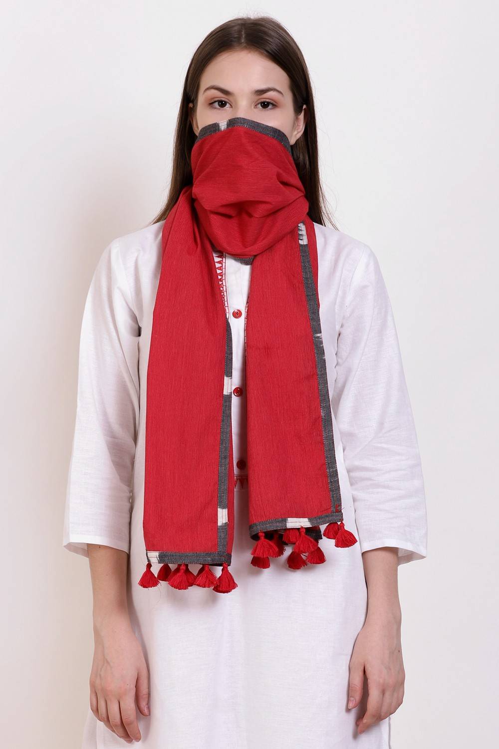 BIBA Pure Cotton Solid Women Dupatta