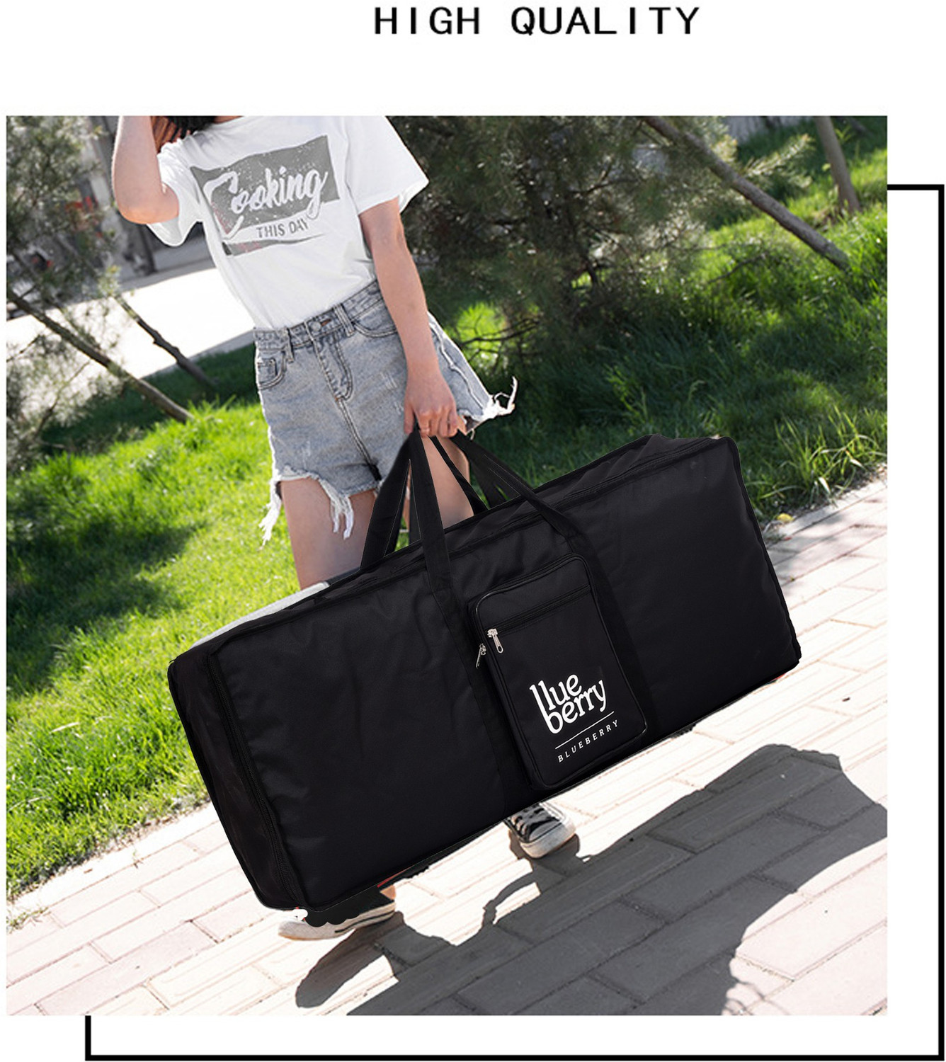 Image of BLUEBERRY KB50 Padded Keyboard Bag & Dust Cover Compatible with Casio CTK-6300IN Keyboard, Keyboard Bag