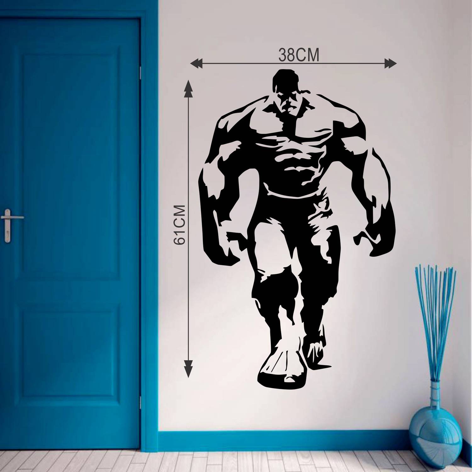 Delight Decor 38 cm Hulk Self Adhesive Sticker Pack of 1 - Image 3