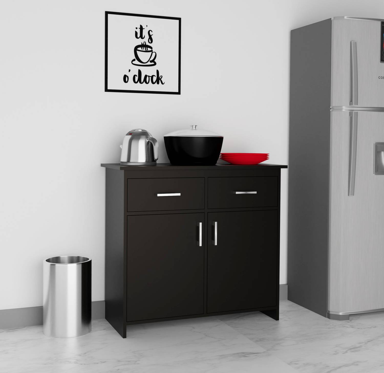 Barewether James Engineered Wood Kitchen Cabinet