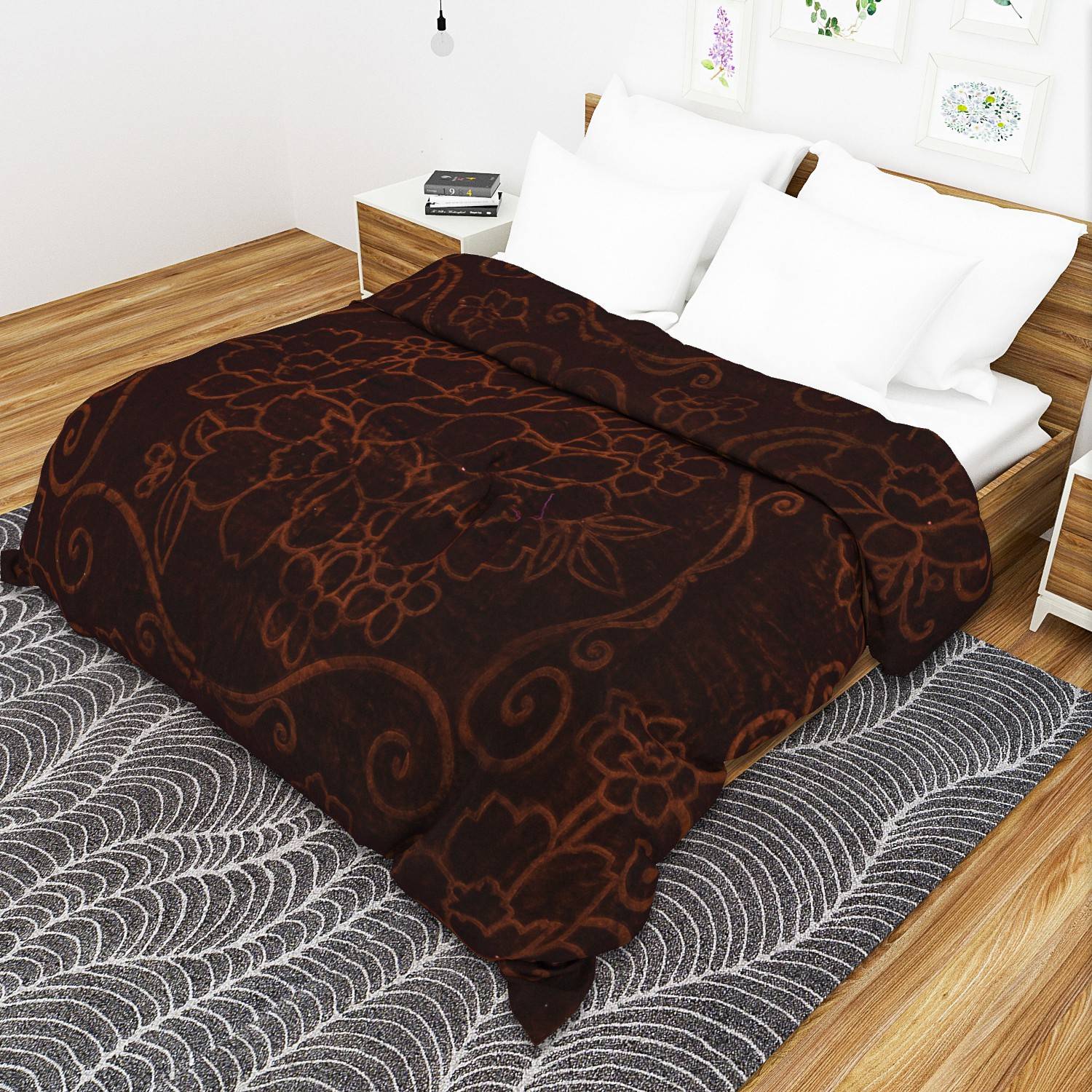 BADABAZZAR Self Design Double Mink Blanket for  Heavy Winter